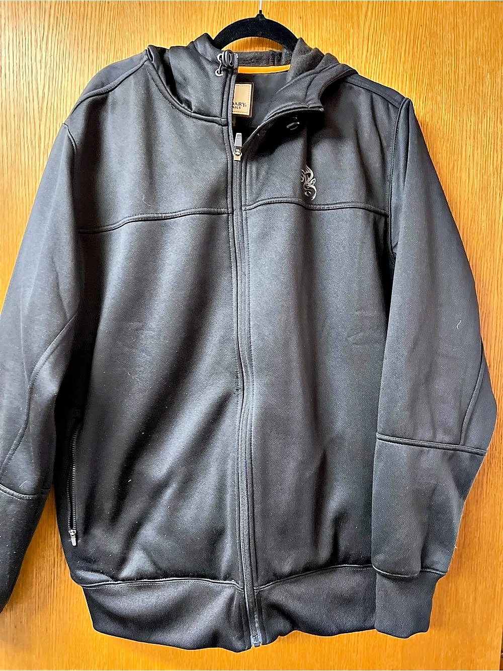 Legendary Whitetails Men's Black Hooded Jacket Size Large Like New